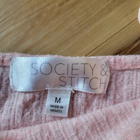 SOCIETY & STITCH Blush Pink Breathable Ribbed Tank Cropped - Picture 3 of 6